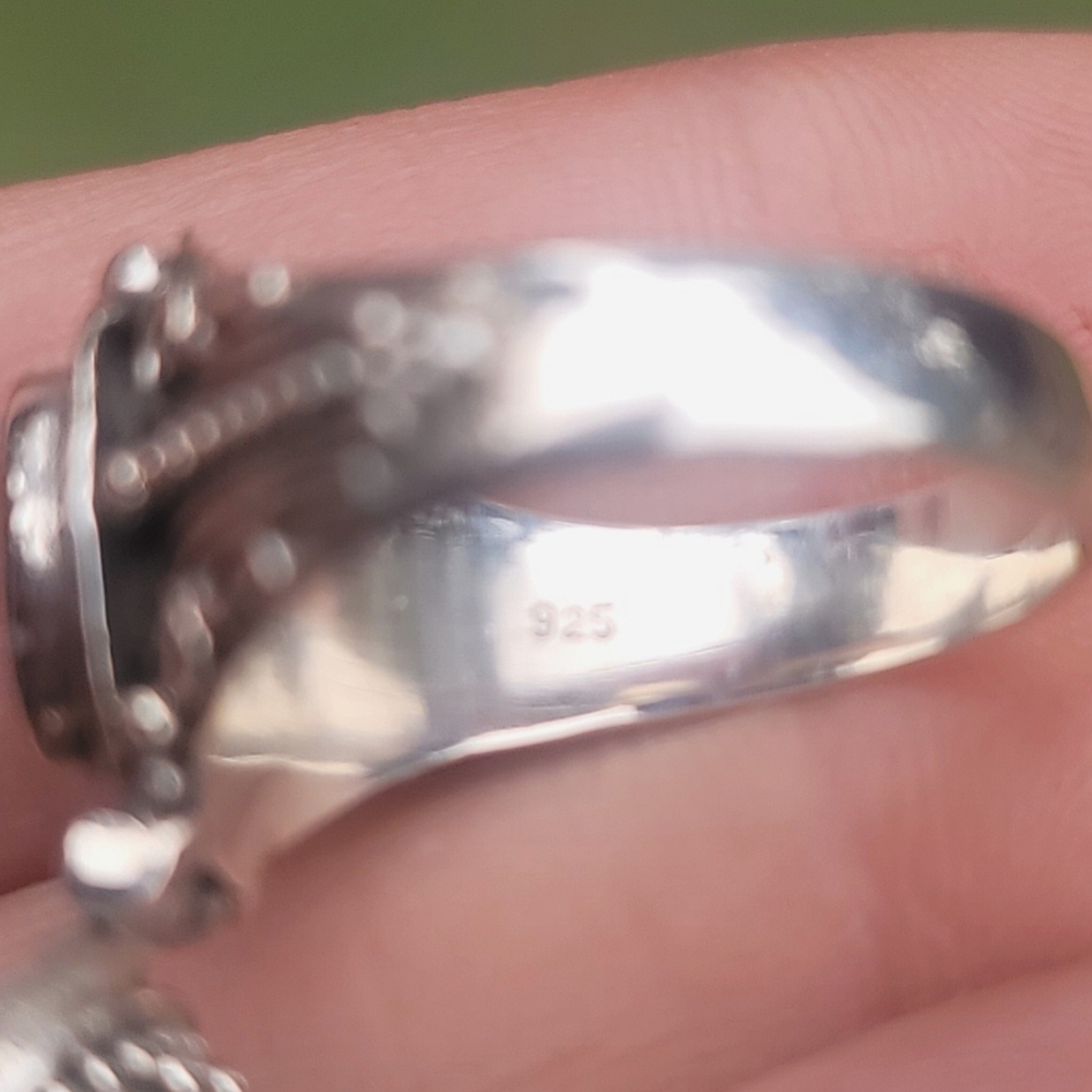 Bali Poison Locket Ring Amethist in Filigree Sterling Silver - Picture 11 of 13